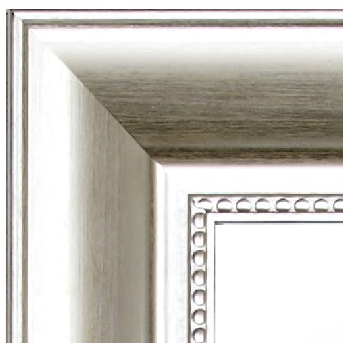 Sølv spejl 5373 facetslebet 70x170cm varm sølv let barok ramme i kunststof - Se flere Sølv spejle